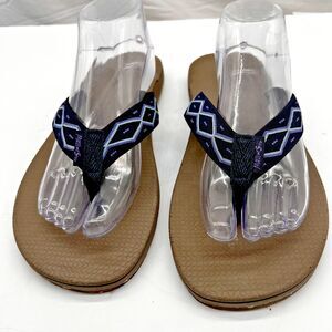 MAUI AND SONS MEN'S NAVY BEACH FLIP FLOP SANDALS SIZE 10